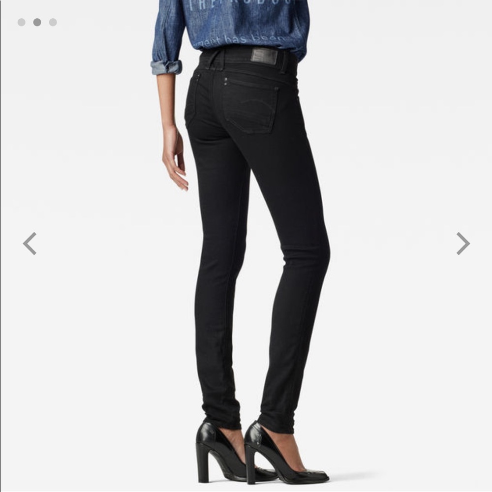 G-star raw denim size 25 black skinny jeans